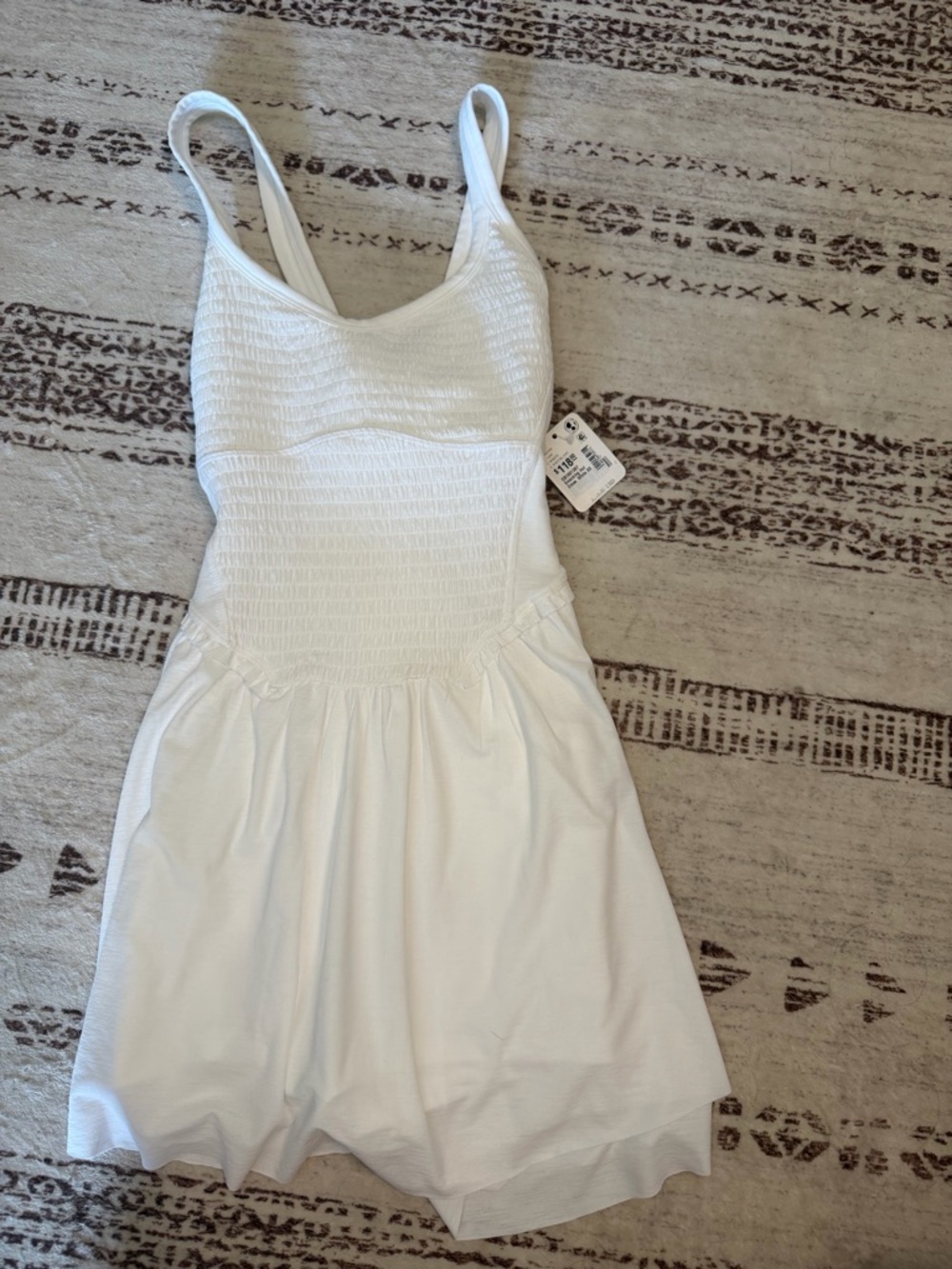 NWT Free people movement smockin hot women's athletic dress romper size XS white